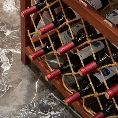 Rpuzonier Freestanding Wine Rack with Glass Holder