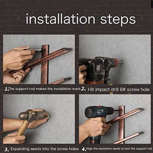 Wall-Mounted Wrought Iron Wine Rack with Stackable Design