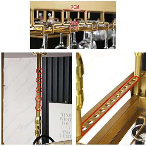 Adjustable Wine Rack for Bar and Kitchen Ceiling Mounted Stemware Holder
