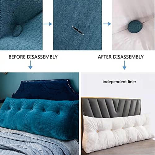 ZZYK 39inch Triangular Headboard Pillow with Removable Cover