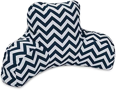 Majestic Home Goods Chevron Reading Pillow Navy 1