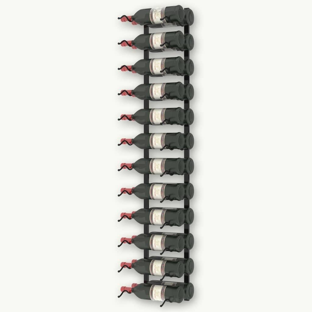 BUKSCYJS Wall-Mounted Wine Rack for 24 Bottles Black Iron