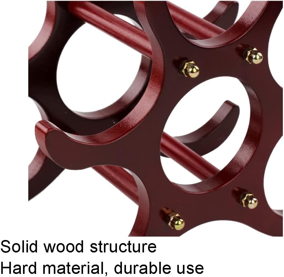 LYRWISHLTD 3 Bottle Tabletop Wine Rack Wooden Design