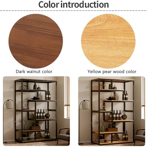 Yclty Freestanding Wine Rack with 6 Shelves Industrial Style