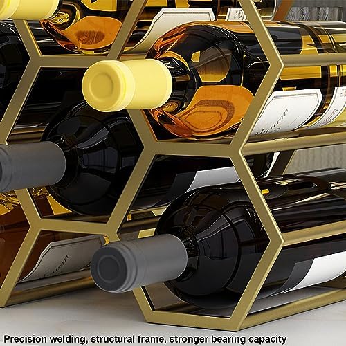 Modern Gold Wine Rack for 5-8 Bottles Durable Stylish