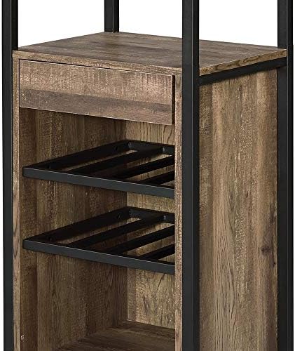 Benzara BM211138 Wine Rack 3 Compartments Brown Black