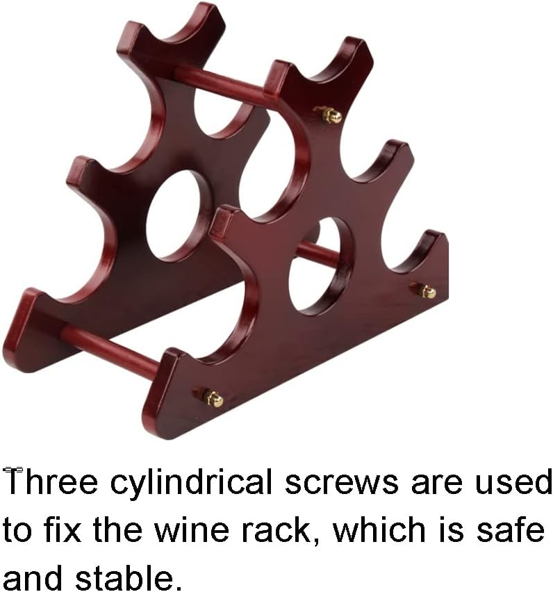 LYRWISHLTD 3 Bottle Tabletop Wine Rack Wooden Design