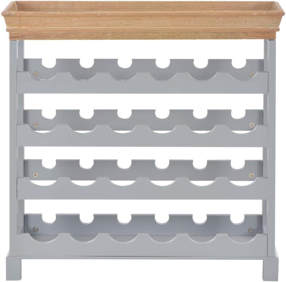 ZQQLVOO Freestanding Wine Cabinet Gray 24 Bottle Capacity