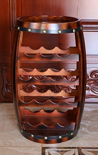 Vintiquewise Wooden Barrel Shaped 14 Bottle Wine Rack