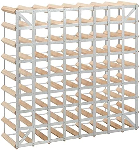 vidaXL Solid Pinewood Wine Rack for 72 Bottles