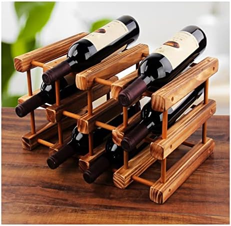 LYRWISHLTD Tabletop Wine Rack with Wooden Design