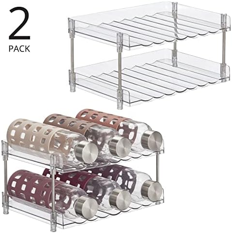mDesign Free-Stand Stackable 2-Tier Beverage Rack