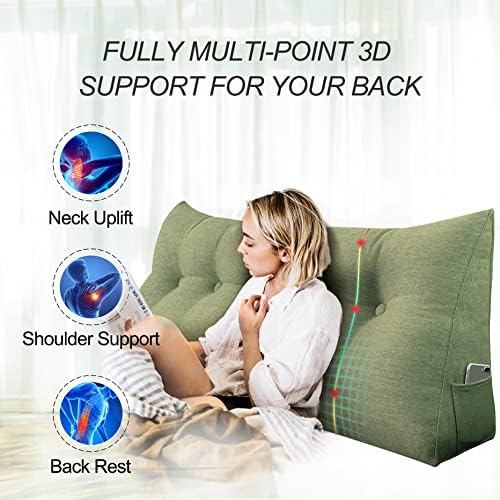 Homecozy Wedge Headboard Pillow for Reading and Bed Rest