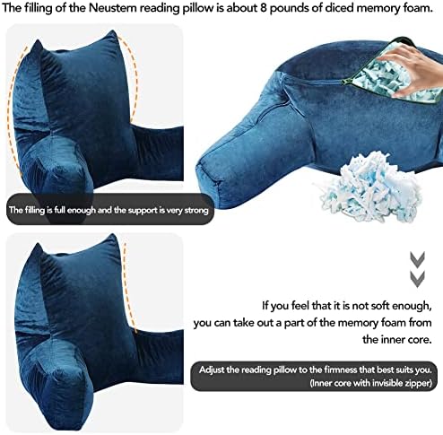 Neustern Reading Pillow with Pockets and Arms 1