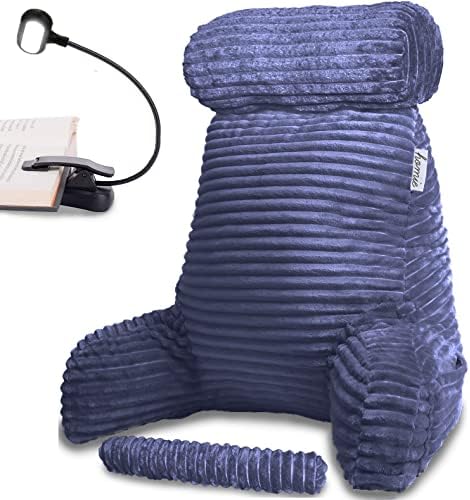 Homie Reading Pillow with Light Wrist Back Support - Large Blue
