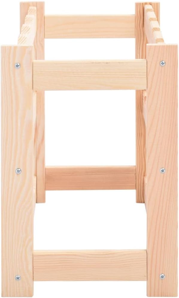 ZQQLVOO Solid Pinewood Wine Rack for 12 Bottles