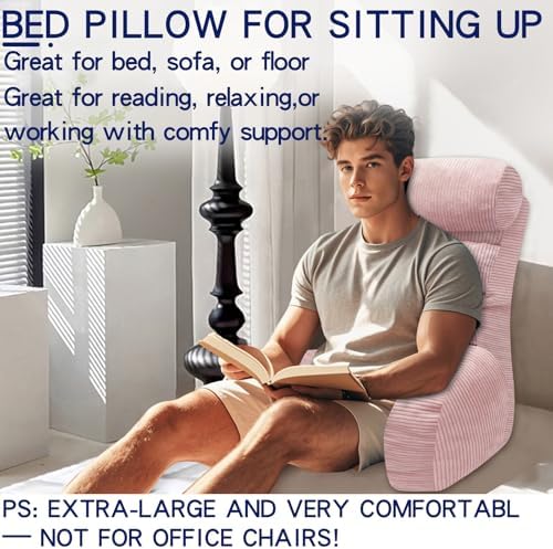Extra Large Back Support Pillow for Bed Sitting Up 1