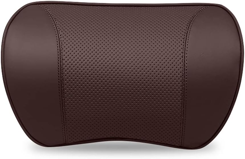 ERTXGBA Leather Car Neck Pillow with Memory Foam 1