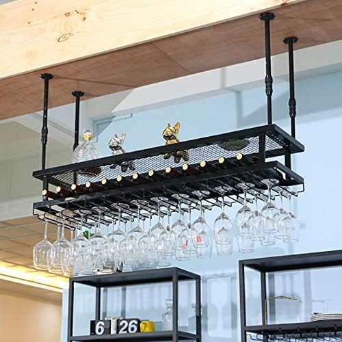 Freestanding Wine Rack with Adjustable Ceiling Mount