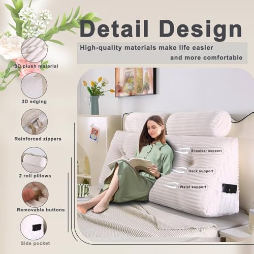 Lovehavren Headboard Pillow - Beige California King