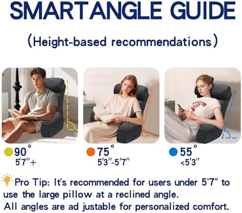 Tinuniyaa Extra Large Back Support Pillow for Bed Sitting Up