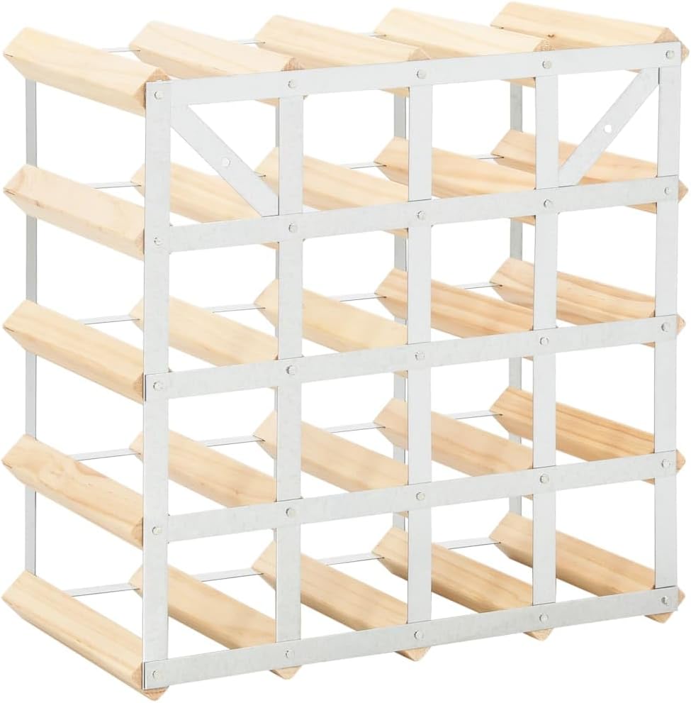 vidaXL 20-Bottle Freestanding Wine Rack 1