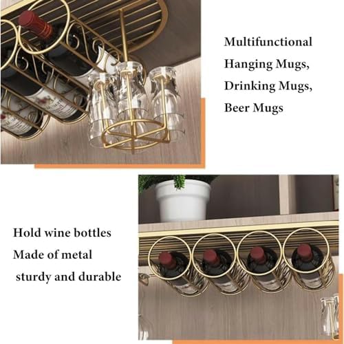 WXQDDA Wall-Mounted Wine Glass Rack