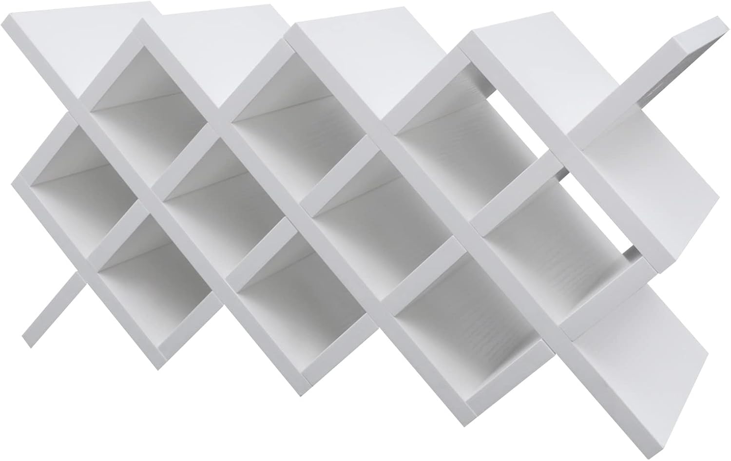 10 Cell Wine Rack with Lattice Design