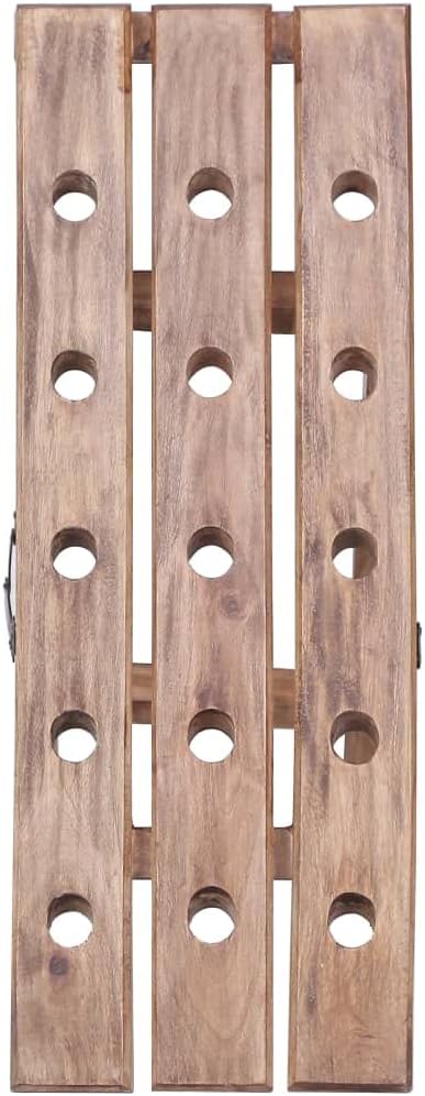YAFF Wine Rack for 15 Bottles Solid Reclaimed Wood