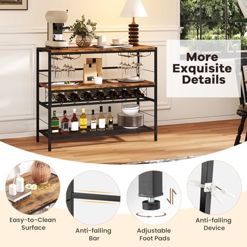COSTWAY 41 Inch Freestanding Wine Rack Table