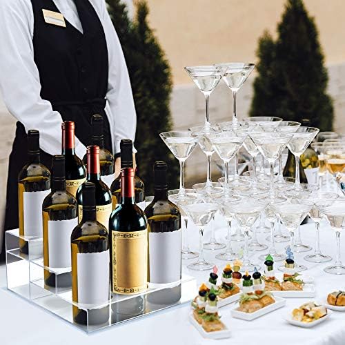 Srenta Acrylic 9 Bottle 3 Tier Rack Organizer
