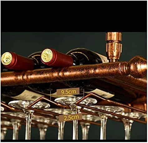 Suuim Hanging Wine Rack with Glass Holder and Shelf