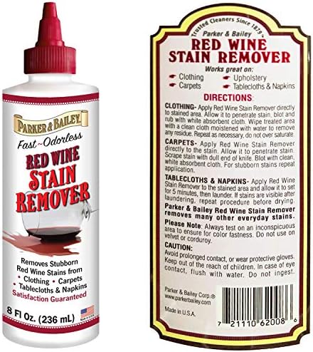 Parker Bailey Red Wine Stain Remover - 8 oz Fast Acting Odorless 1