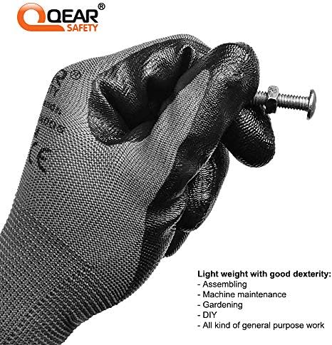12 Pairs Nitrile Rubber Coated Work Gloves