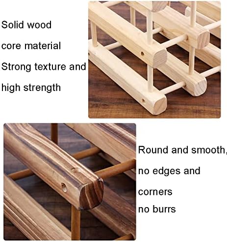 LYRWISHLTD Tabletop Wine Rack with Wooden Design