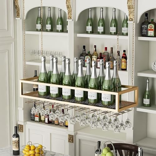 Ceiling Wine Glass Rack with Adjustable Height 1