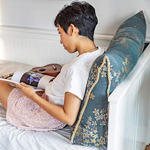 WOWMAX Wedge Pillow Headboard Lake Blue