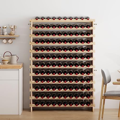 DlandHome 12 Tier Wine Rack 120 Bottle Holder