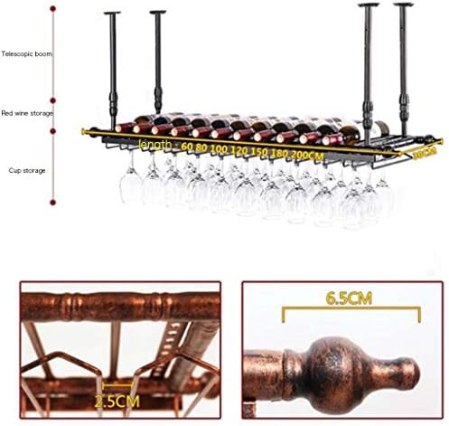 Adjustable Wall-Mounted Wine Rack with Double Layer and Glass Holder