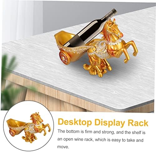 PRETYZOOM Red Industrial Wine Rack for Desktop and Bar