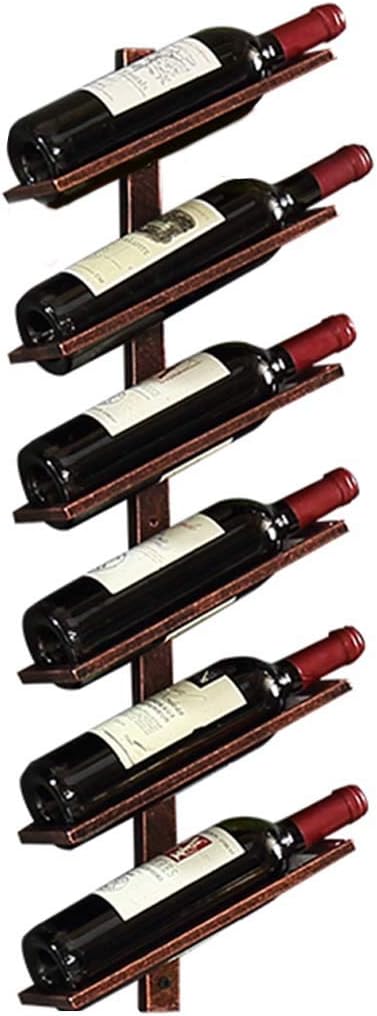 Wall-Mounted Wrought Iron Wine Rack with Stackable Design
