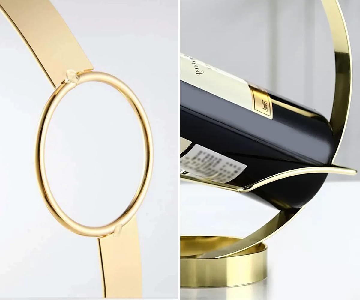 GeLive Elegant Single Wine Bottle Holder Stand