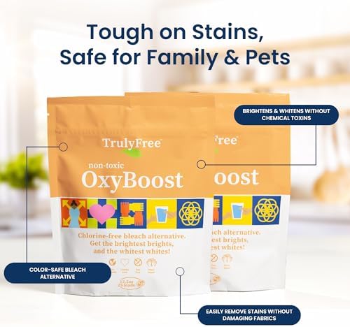 OxyBoost Oxygen Whitener Stain Remover Laundry Detergent Powder - 3 Pack