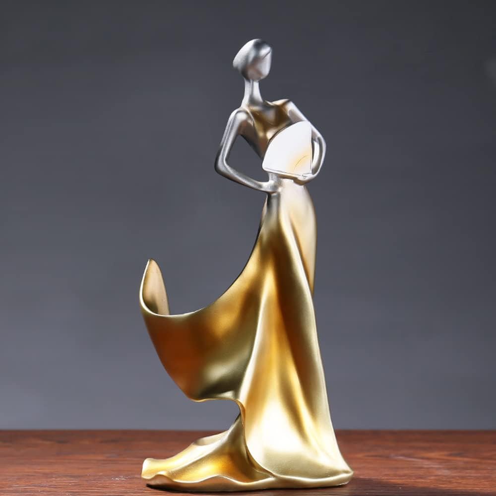 Artpaul Tabletop Wine Rack with Artistic Dancer Design Golden
