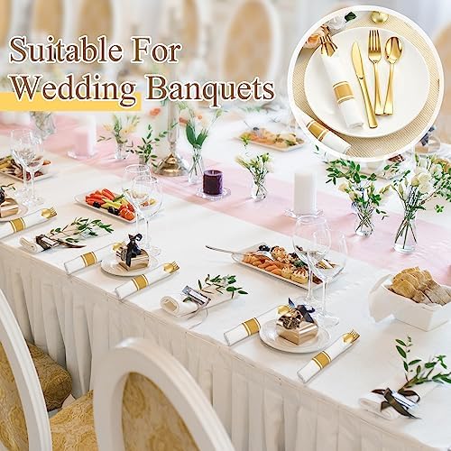 Mifoci 200 Pack Gold Plastic Cutlery Set