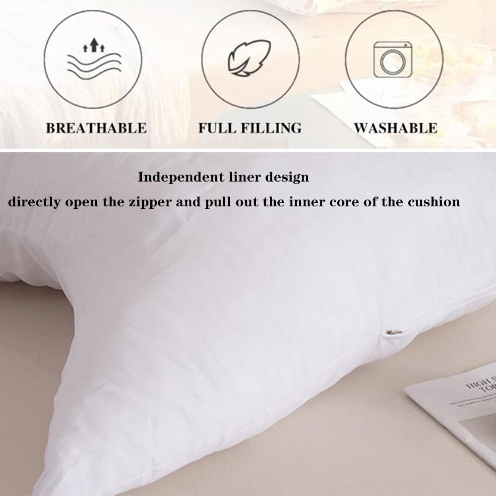 ZZYK Fleece Reading Pillow with Removable Cover Blue 35490cm