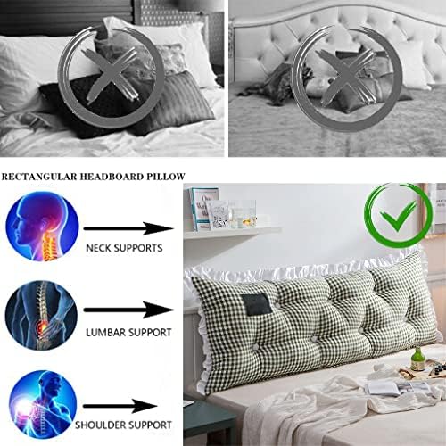 ZZYK Plaid Headboard Cushion with Removable Cover