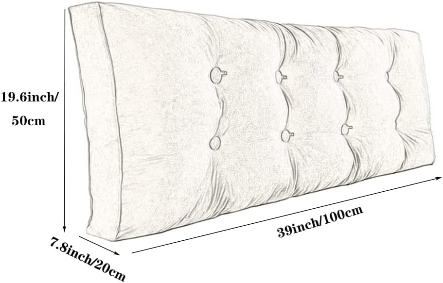 ZZYK Reading Pillow Large Fleece Bolster Support for Pregnancy and Relaxing