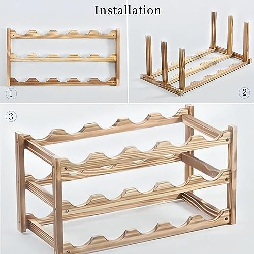 Zerodis 3 Layer Wine Rack with 15 Bottles Capacity