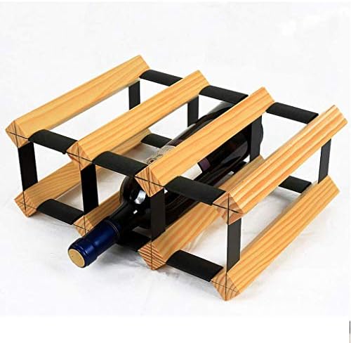 SGSG 6 Bottle Solid Wood Wine Rack Free Standing